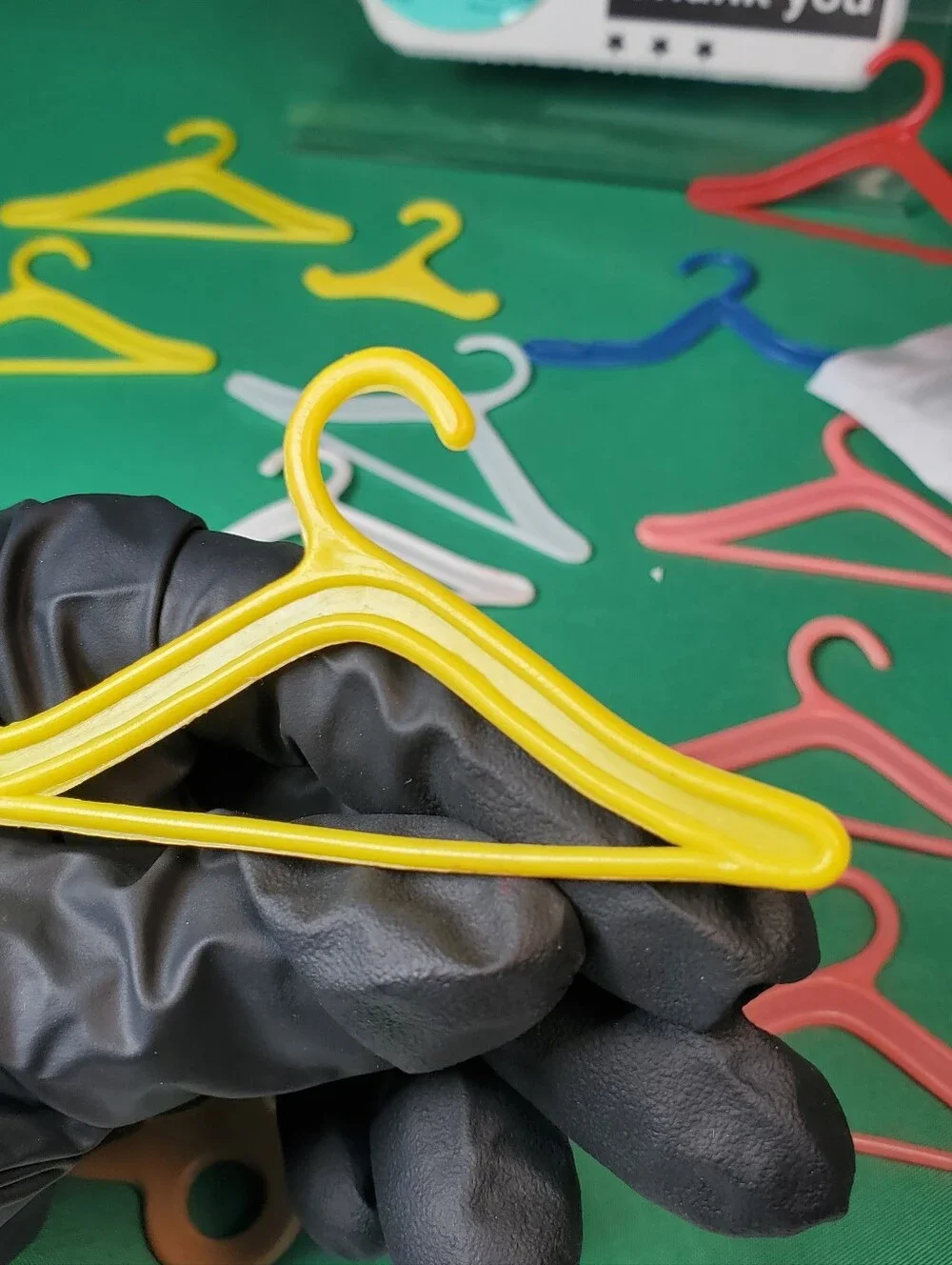 DOLL HANGER BONANZA! Lot of 15 Vintage Miniature Plastic Hangers